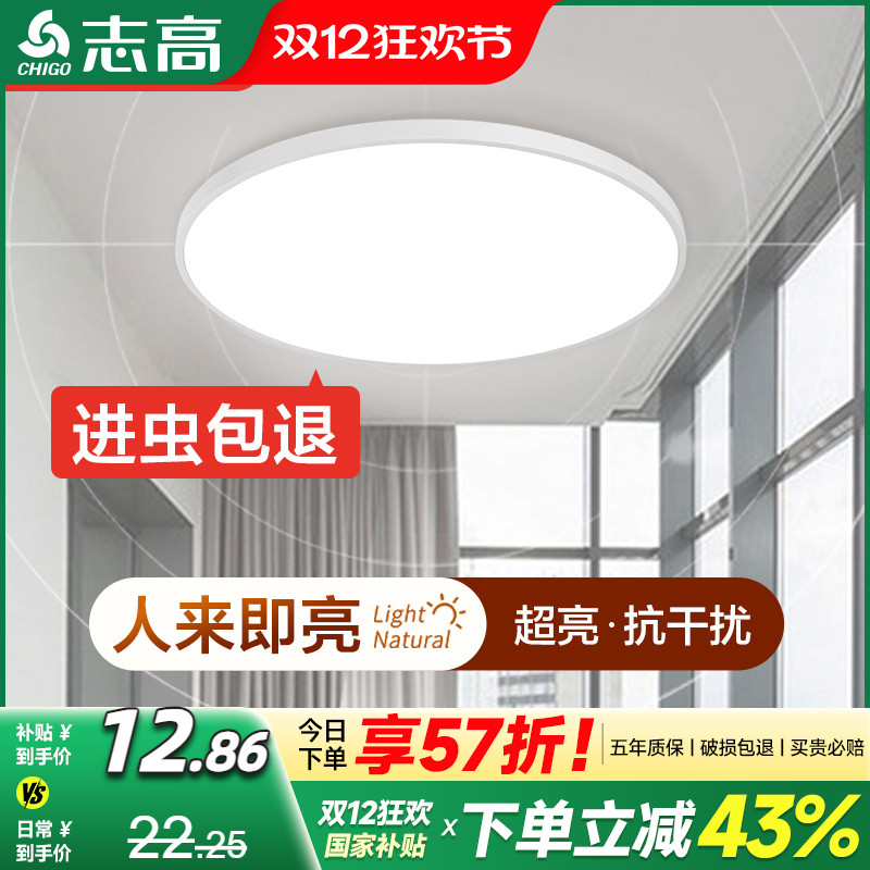 志高钜惠今日特价雷达感应吸顶灯