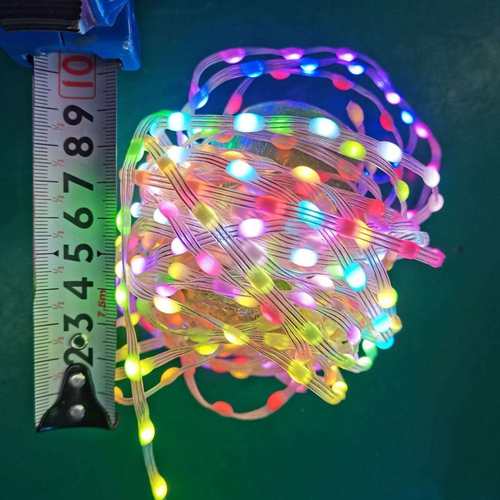 亚马逊春节轻量化三线幻彩皮线灯串短间距2cm屏幕ledAPP户外智能