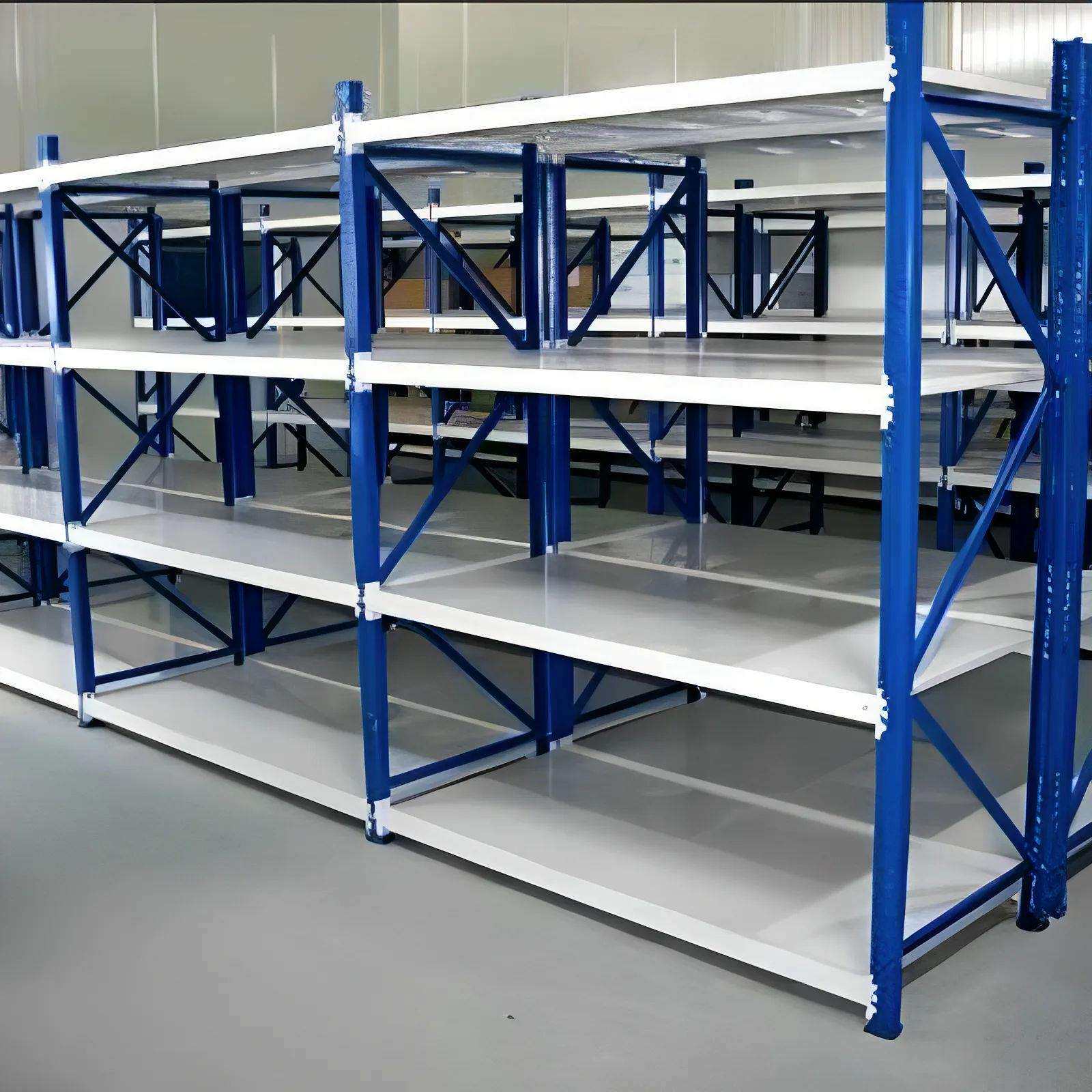 仓储多层钢制置物架家用储物架快递阐释收纳物品仓库中量型铁架子