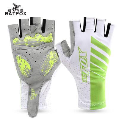 BATFOX公路车防晒透气减震骑行半指手套F548