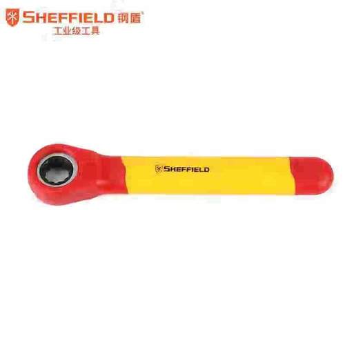 钢盾SHEFFIELD S150182 注塑型双色绝缘梅花棘轮扳手