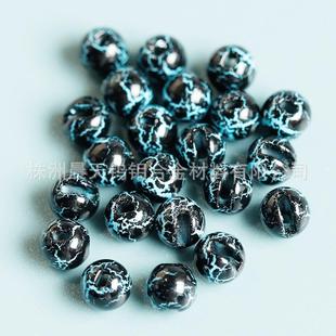 直径2.0mm裂纹色开槽款 beads 飞蝇钨豆毛钩绑制钨头珠tungsten