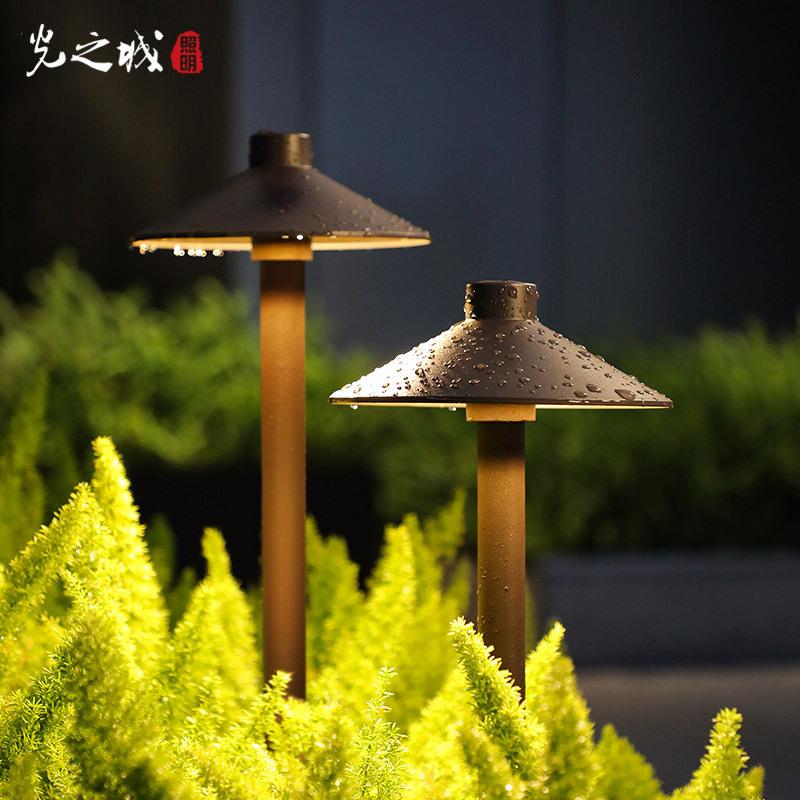 太阳能庭院灯蘑菇灯草坪灯户外地插落地花园别墅园林景观灯