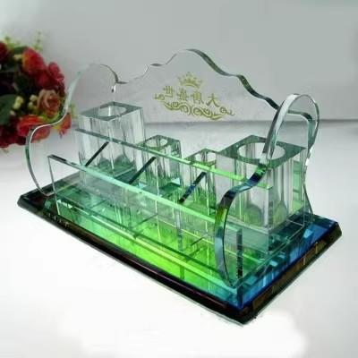 水晶话筒架麦克风支架无线台式架桌面ktv大号麦架水晶桌面话筒座