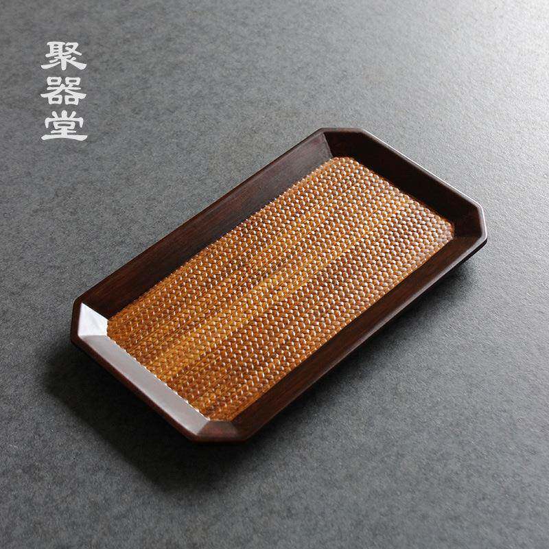实木重竹茶艺干泡盘壶承茶具配件特色果盘点心碟简易泡茶盘茶壶托