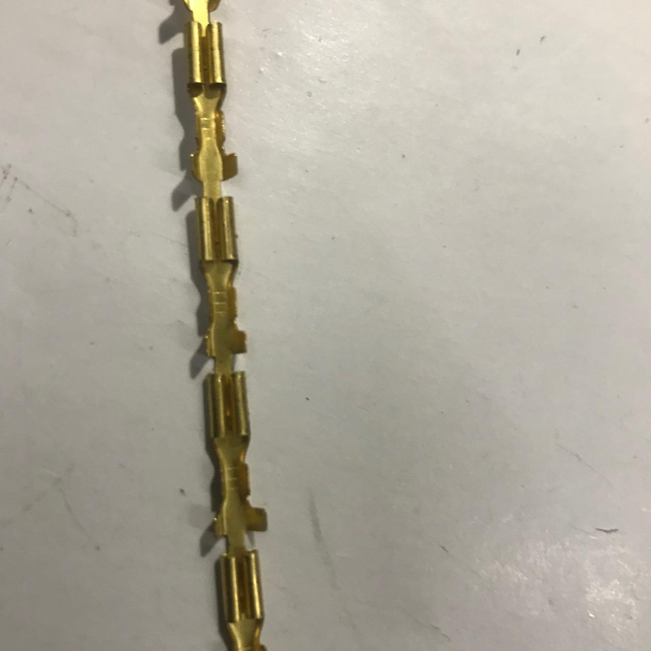 2.8插簧直连带插片连接器0.35mm厚全铜母接插件端子10000个/卷