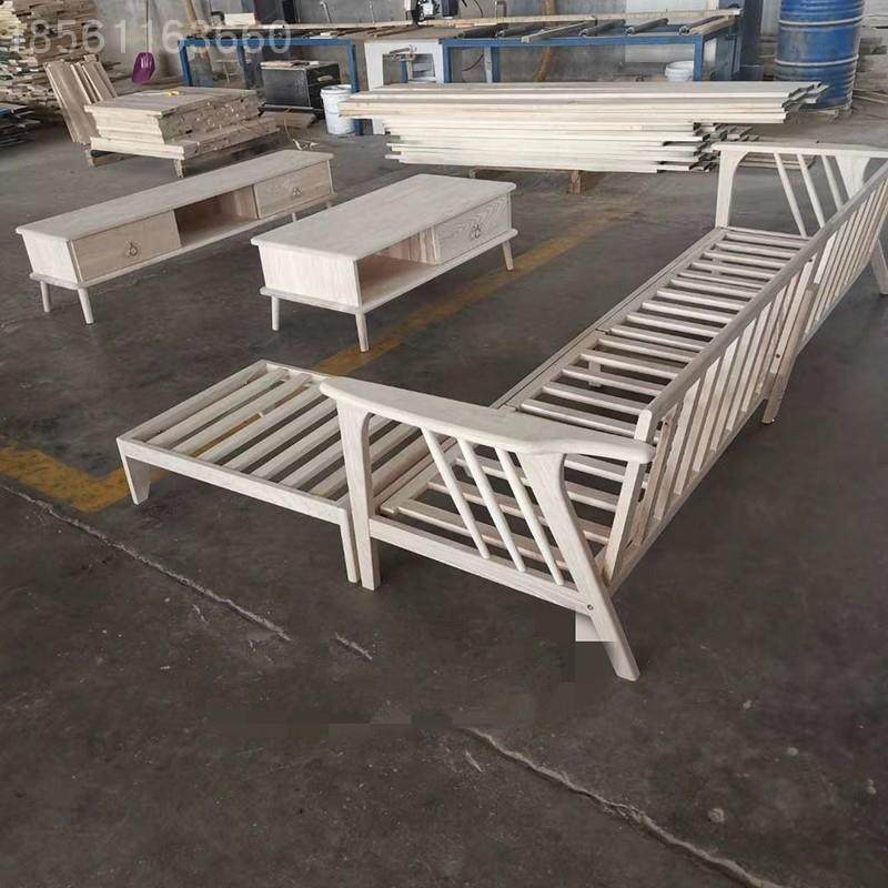 北欧白蜡木，4沙发和床衣柜白茬实木原木沙发长椅简约休闲椅子