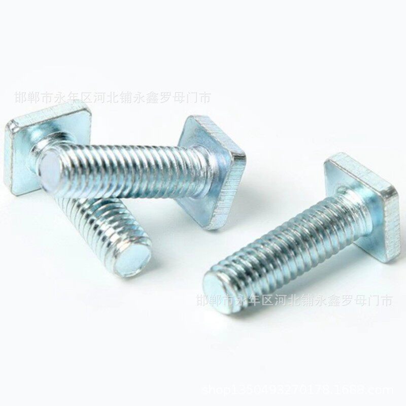 镀锌四方螺丝M14*50*60*70对边30厚度6方头滑块机螺钉GB35方头栓