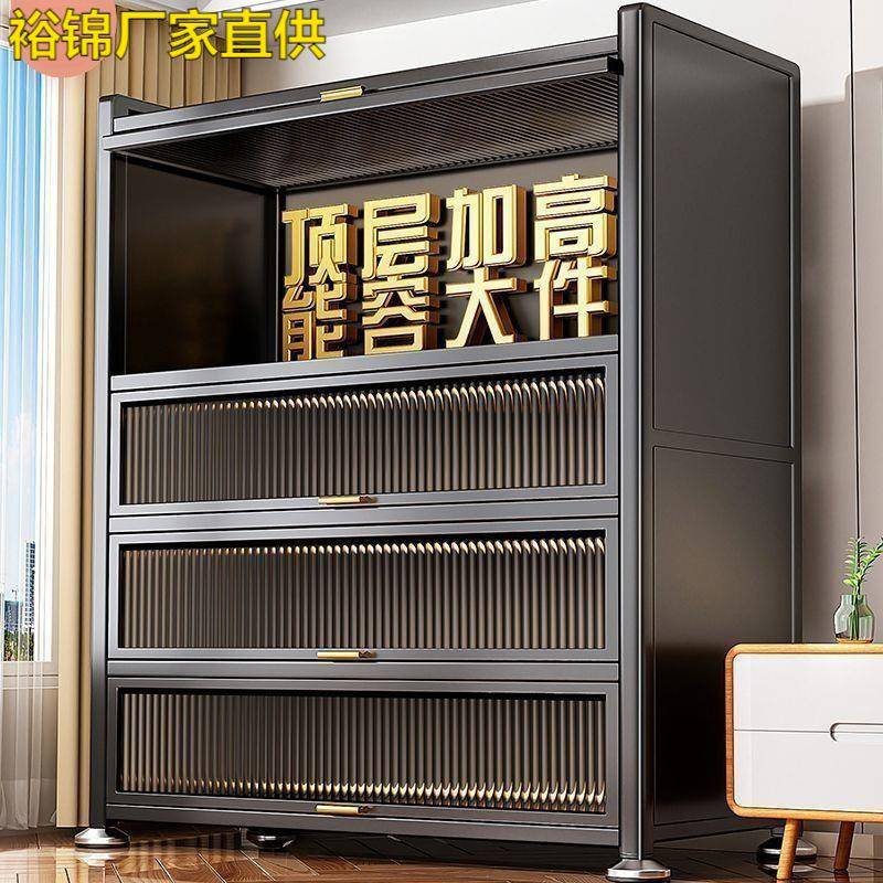 新款厨房橱柜置物架厨房厨柜储物柜落地多层可移动碗柜带轮