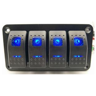 组合开关面板4位翘板开关汽车改装LED灯具接线面板线改装开关