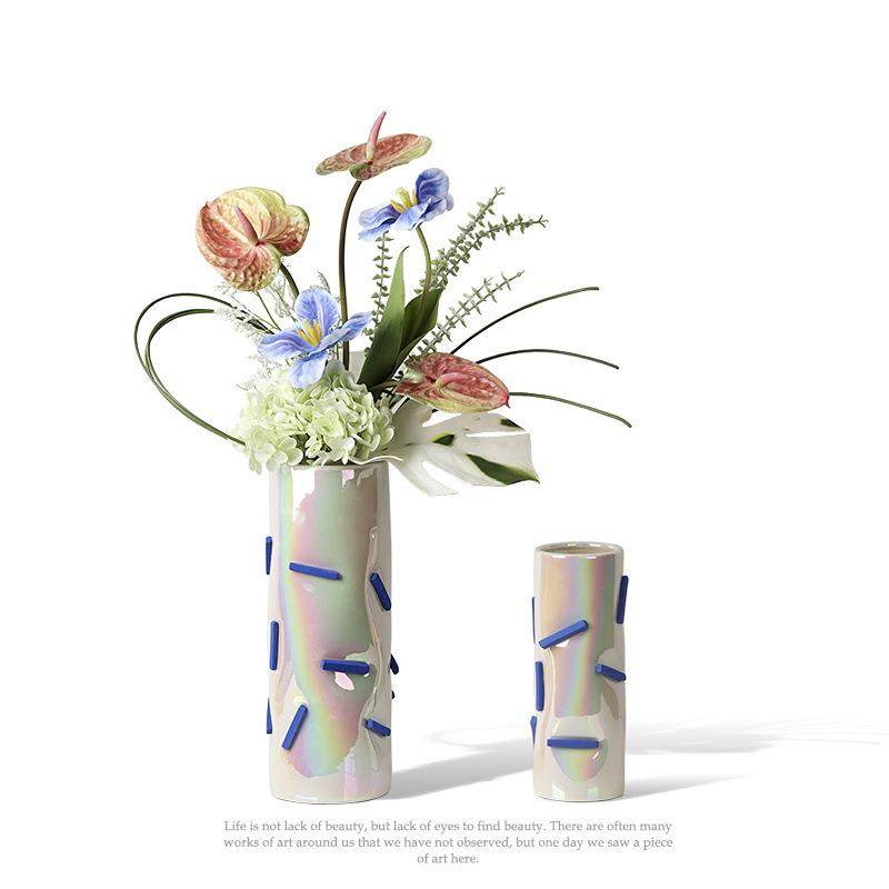 现代轻奢陶瓷插花器花艺样板房软装酒店客厅玄关餐桌茶几花瓶摆件,电子/电工,接线端子,淘宝优惠券,粉丝福利购,淘宝优惠卷