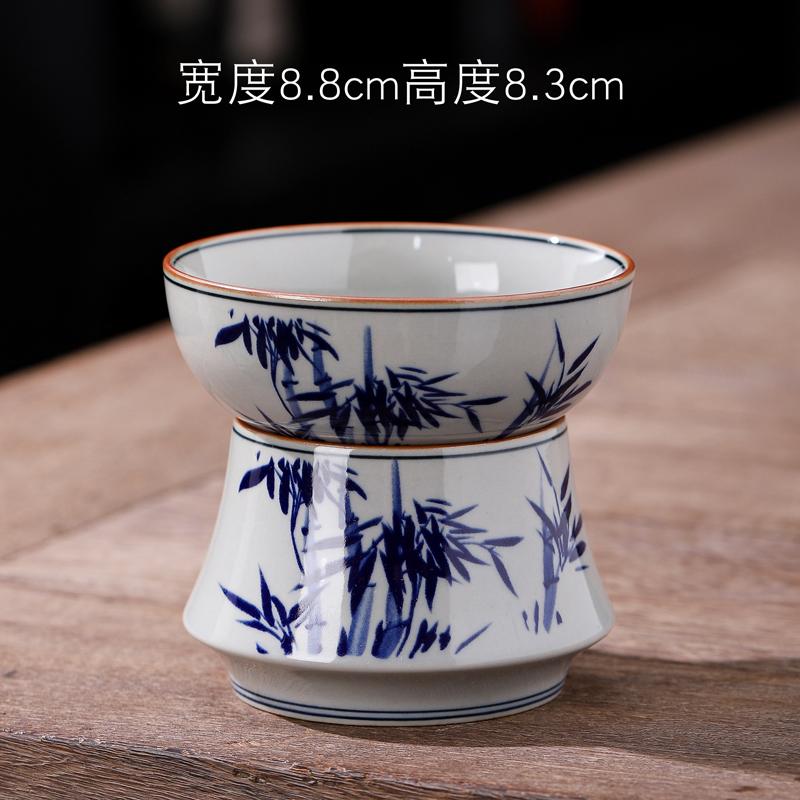 高档全瓷钻孔漏斗茶滤过滤茶渣