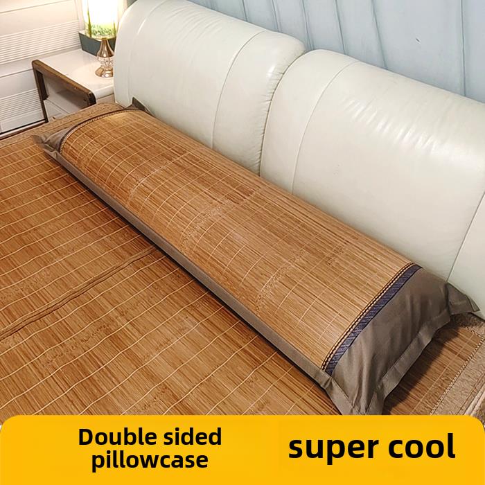 夏季席长枕套藤席竹席双人加长枕套1.2米1.5米冰丝枕垫1.8