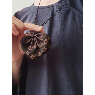 丝绸香云纱香囊香囊空袋汉代饰品可挂在脖子上和便携式 古代风格