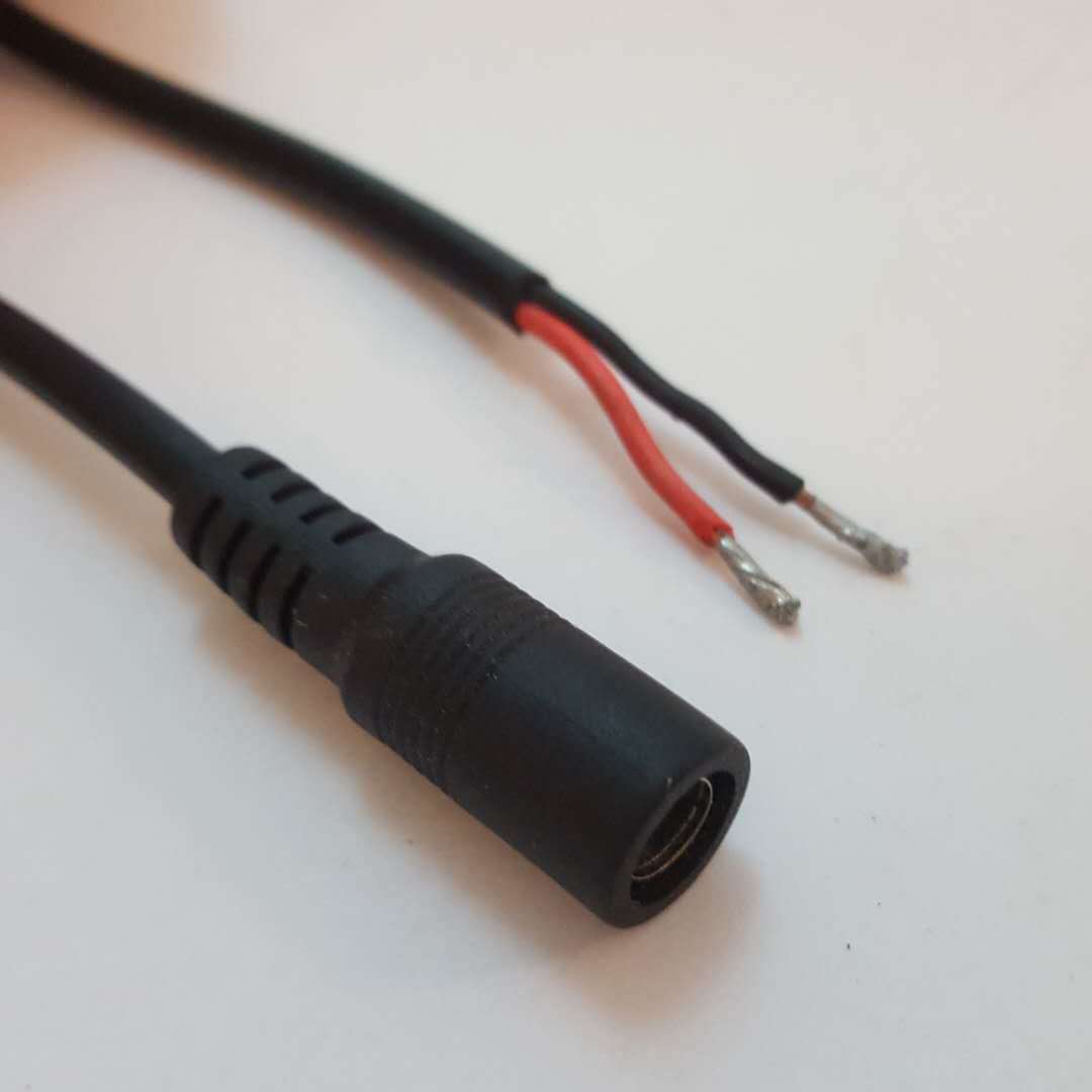 5521母座插头dc线5.5*2.1母头监控适配器电源线0.3米现货LED灯线