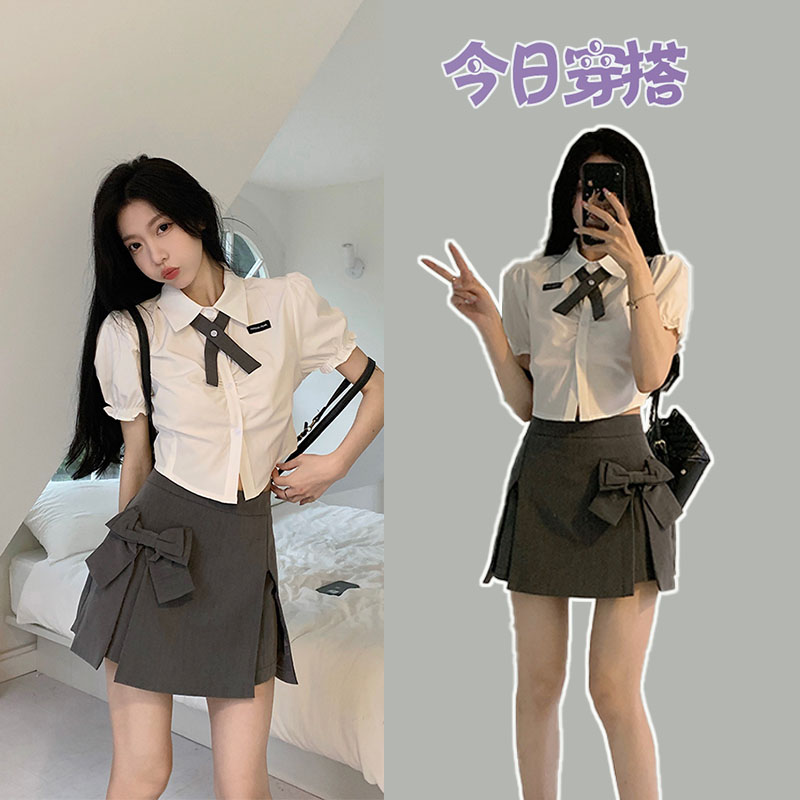 辣妹学院风小众半身裙短款JK制服