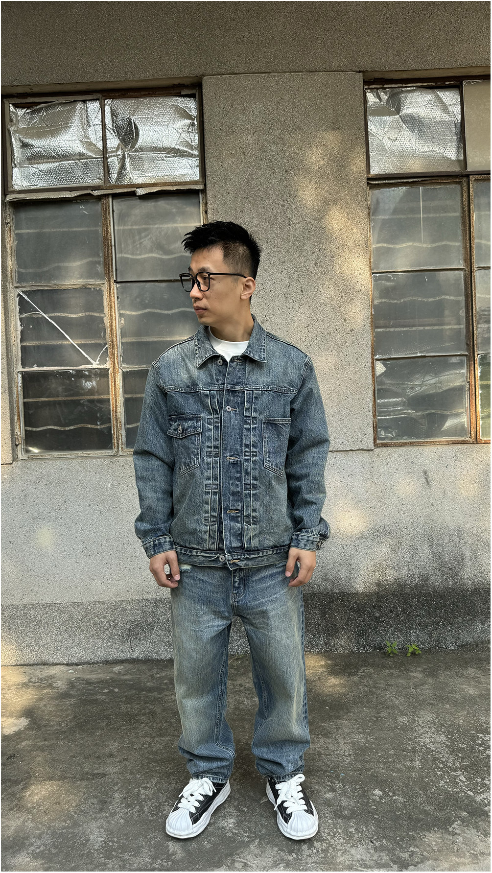 GETY 复古破坏赤耳牛仔外套手工水洗做旧擦猫须喷马骝夹克男TYPE2