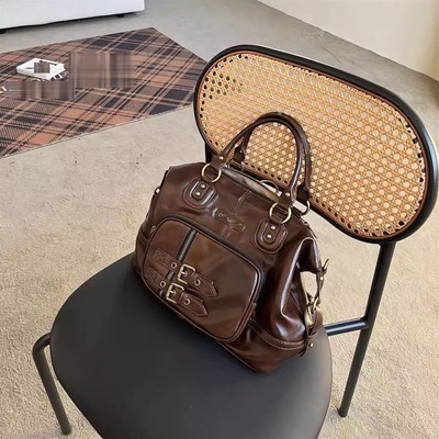 一包三用托特包双肩包托特包大容量复古包包pu2025春夏新款高级感