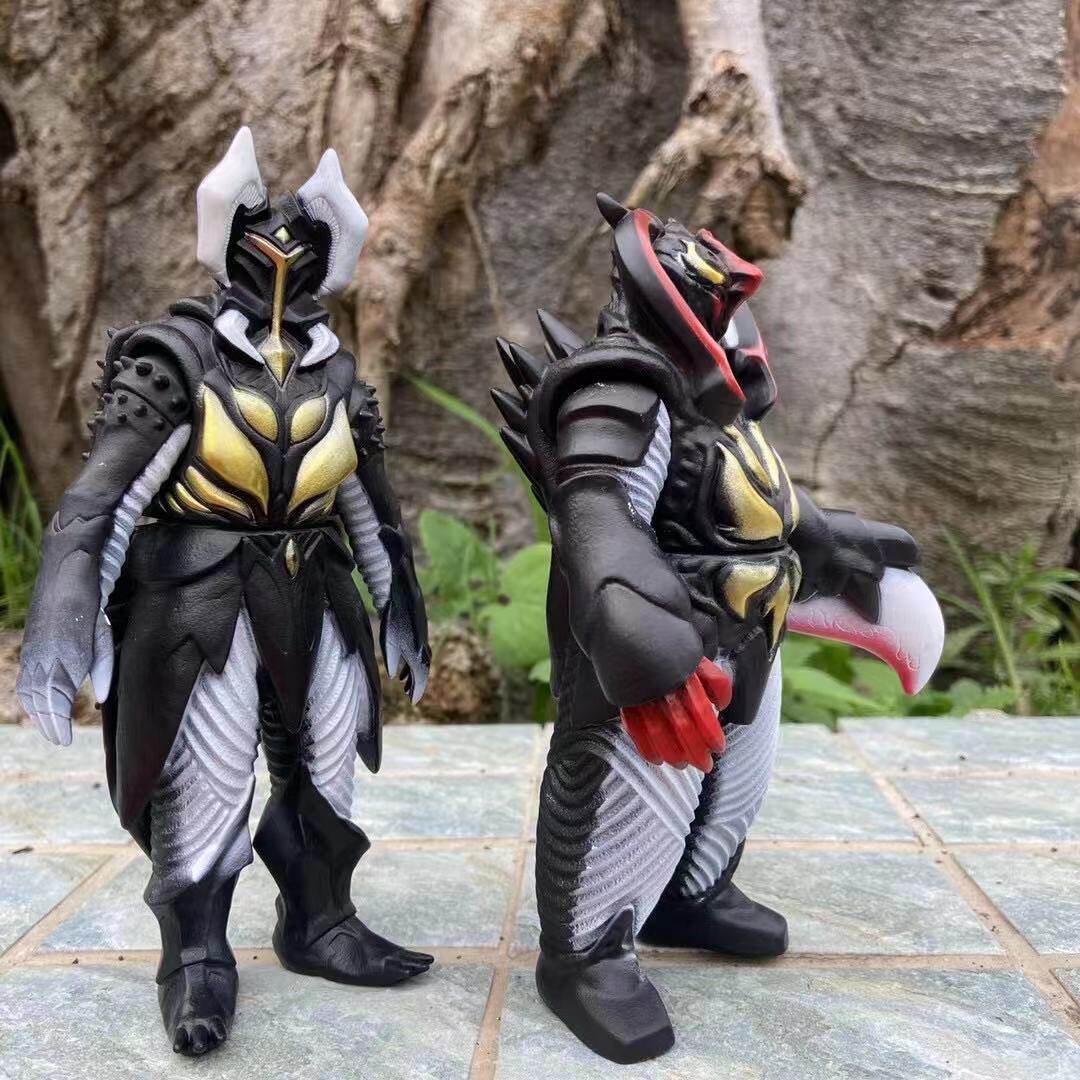 EX火焰杰顿幼虫 超级芝顿死镰 奥特动曼怪兽软胶怪物模型儿童玩具