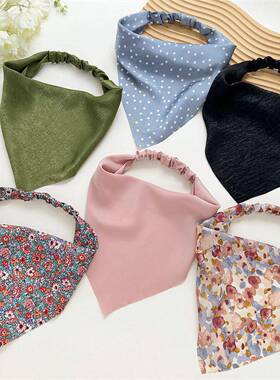 Unique Bargains 6pcs Non Slip Triangle Hair Scarf Bandanas
