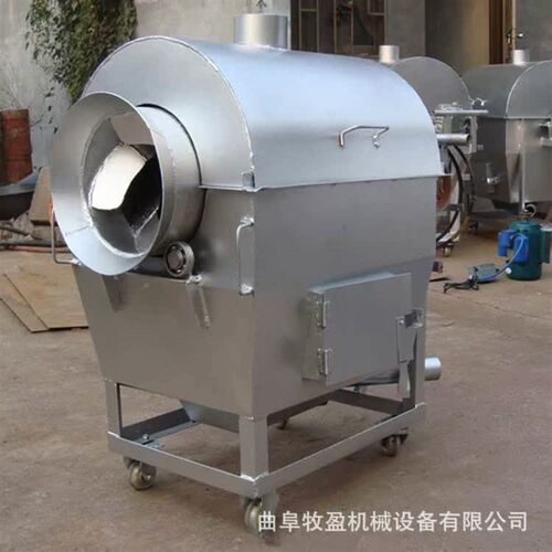电加热花生菜籽炒货机图片 滚y筒食品炒货机规格 糖炒栗子炒货机