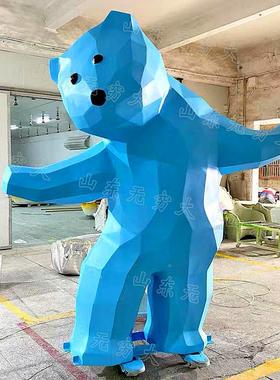 户外商场不锈钢红网几熊兔子大wyt324-0象立体何雕塑草公坪园打卡