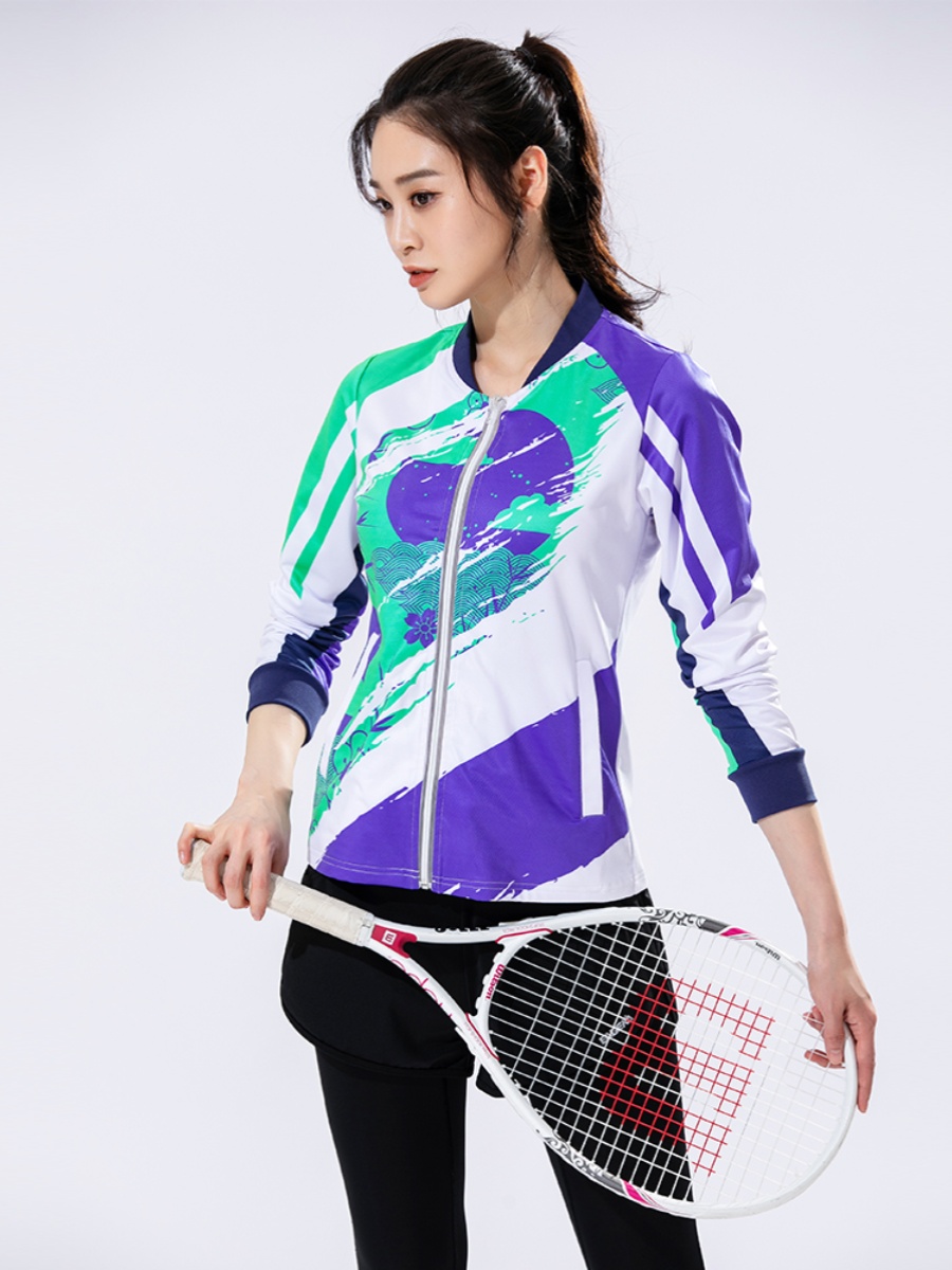 2021年新款鹰尔凯羽毛球外套套装男女秋冬长袖运动服网球比赛训练