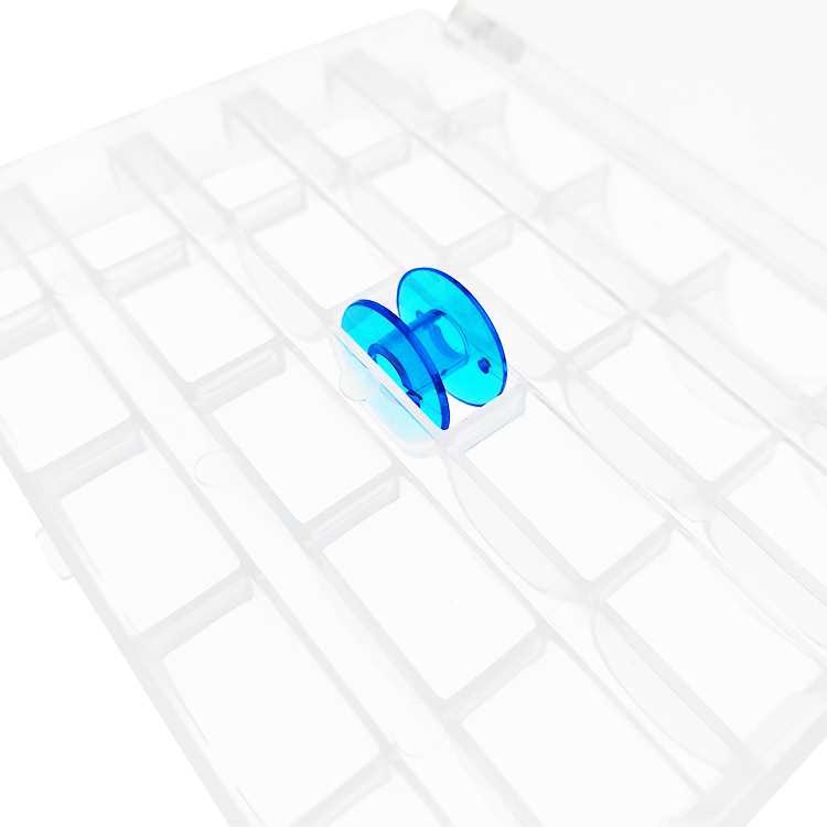 缝纫用品梭芯透明塑料盒子收纳盒分类零件盒插片可拆加厚盒子