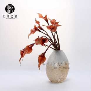 工厂直销 饰 仿真花海芋马蹄莲插花艺配材 手感软胶假花家居设计装