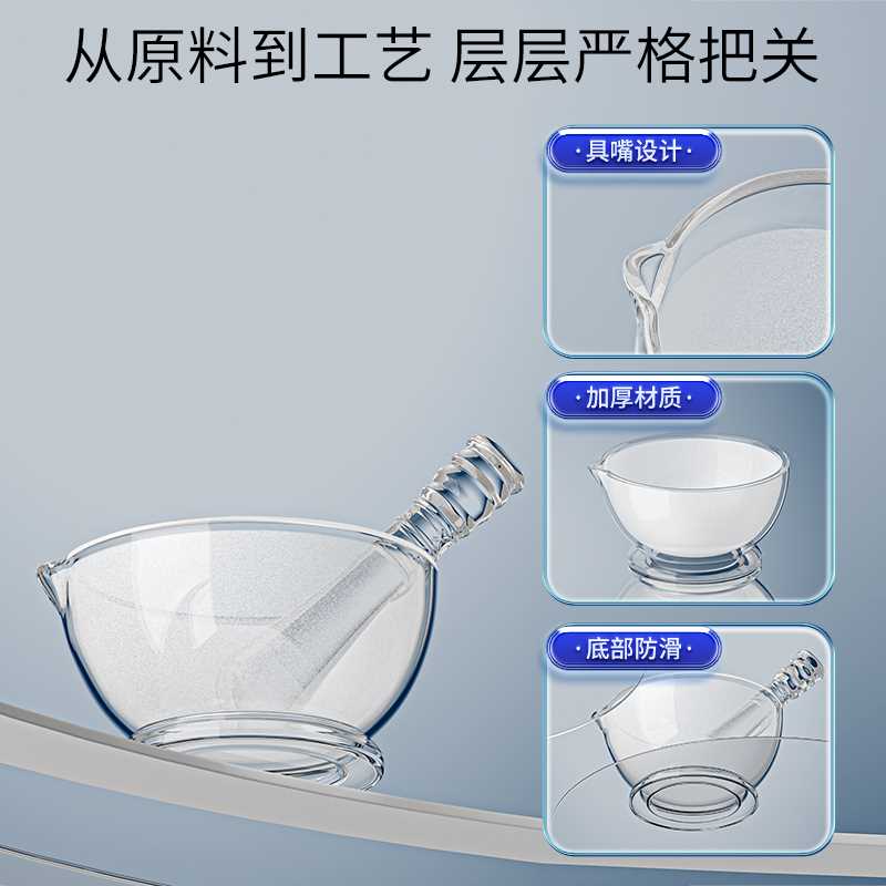 j8玻璃150mm60研磨器陶瓷捣家用实验室1乳钵研钵2090加厚磨g3