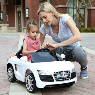 儿童四轮小号电动汽车可坐人宝宝充电玩具遥控带摇摆男女孩车 新款