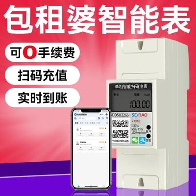 包租婆智能电表出租房专用单相4G远程抄表蓝牙扫码预付费电能表