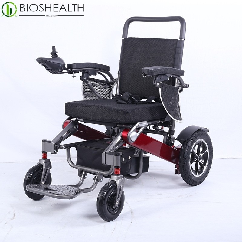 铝合金电动轮椅可折叠轻便便携旅游旅行轮椅车残疾人免充气代步车