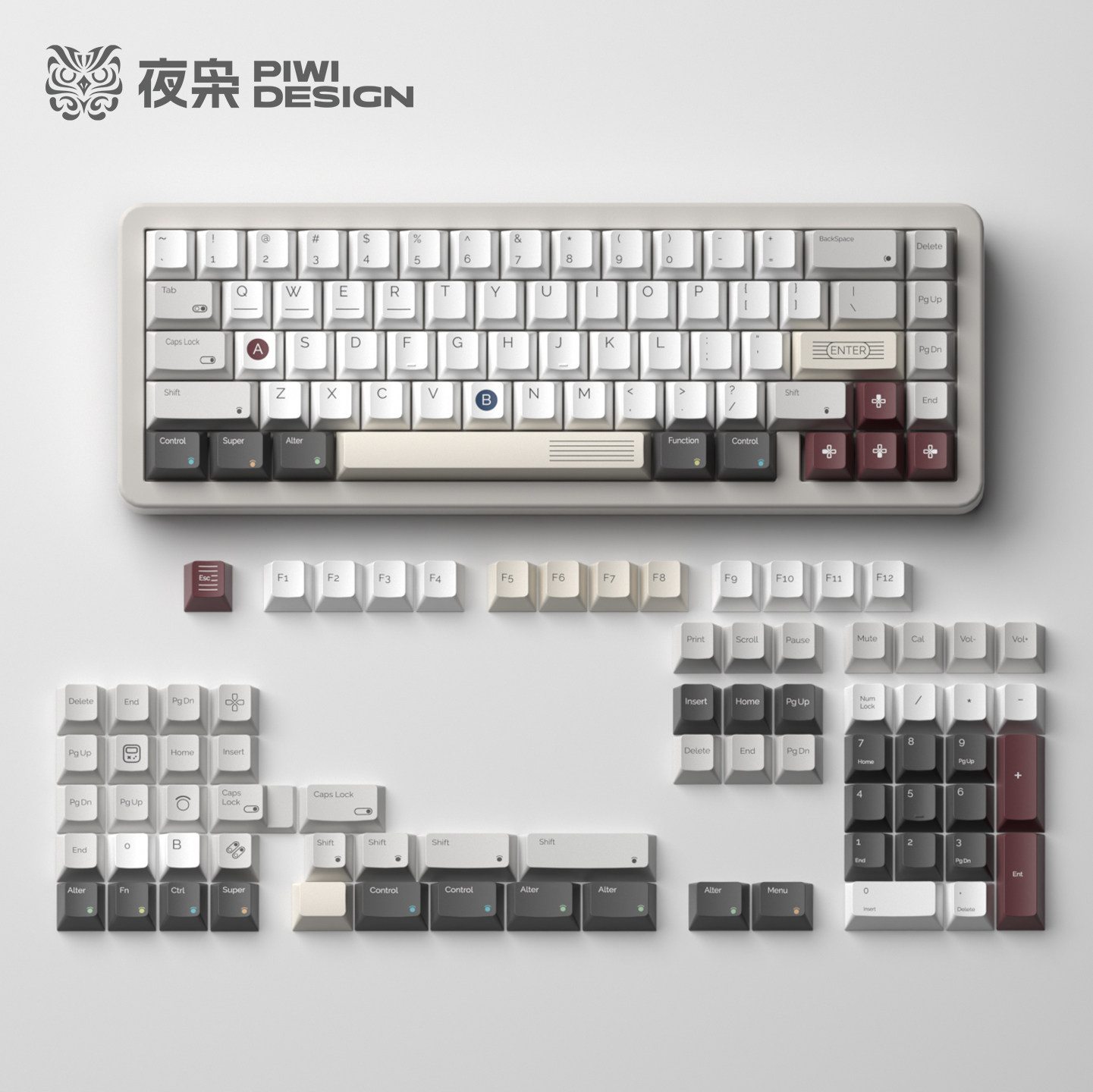PIWIDESIGN《GAMEBOY89》原厂138键60/65/68/75适配PBT十字轴通用