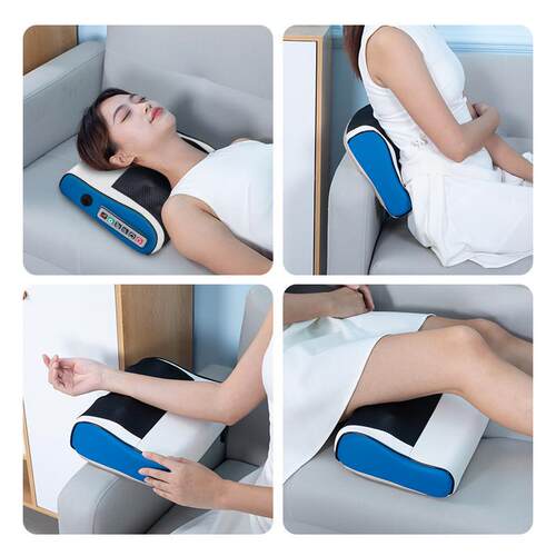 按摩枕颈椎e按摩器颈部腰部多功能加热电动枕头背部家用按摩枕头