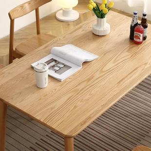 简约小户型家用客厅方形桌 橡木餐桌 轻奢现代橡木餐厅饭桌