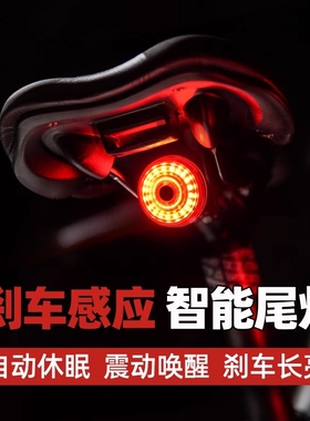 适用迪卡侬自行车EXPL500/520/50/540自行车尾灯智能感应刹车灯