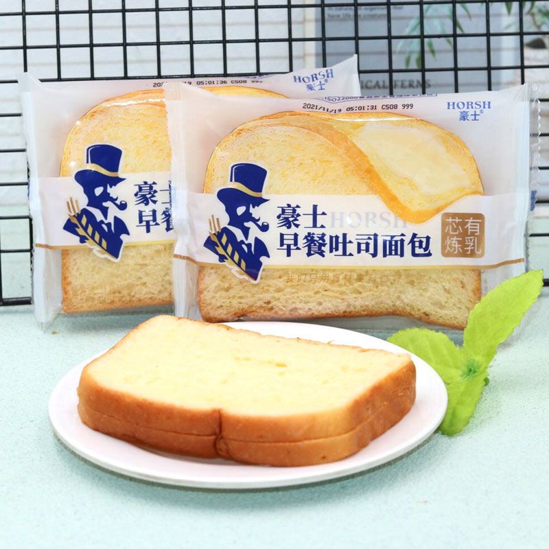 7月豪士早餐吐司炼乳夹心面包网红零食蛋糕点小吃休闲零食品