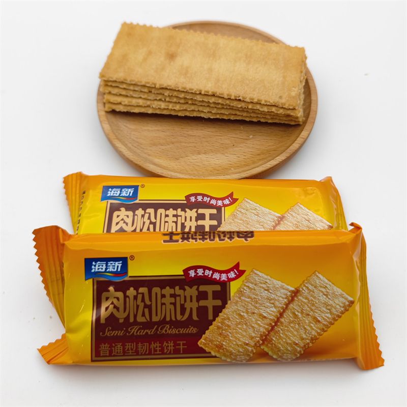 海新 肉松味饼干韧性饼干早餐饼代餐饼独立包装零食茶点散装称重
