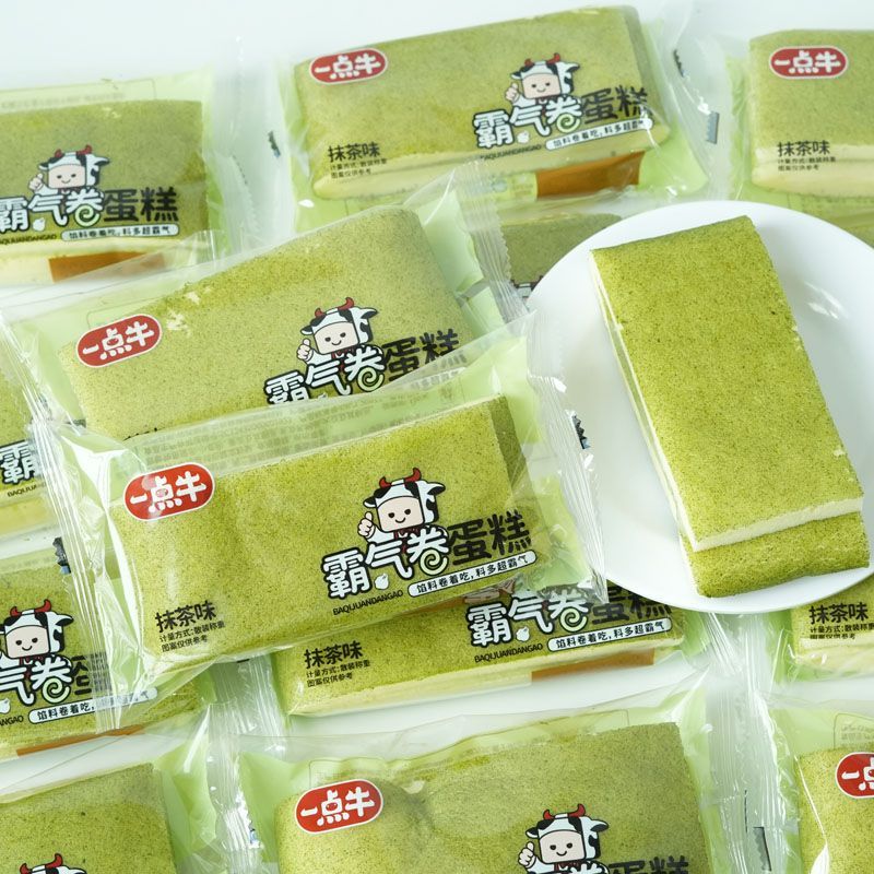 7月一点牛霸气卷蛋糕抹茶味学生营养健康早餐懒人即食饱腹零食品