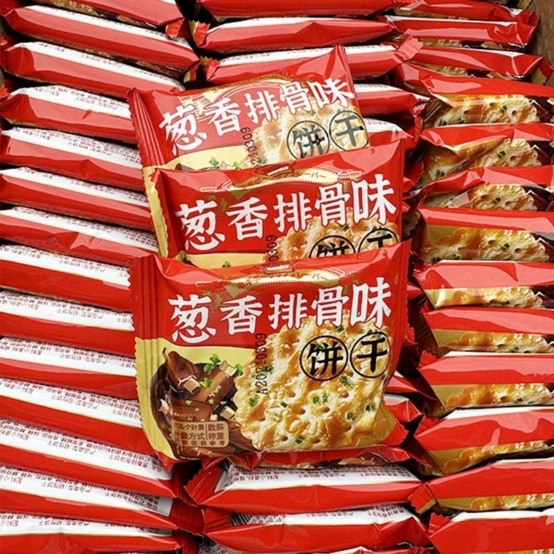 永得利葱香排骨味饼干香葱味梳打饼干点心早餐代餐休闲零食品整箱