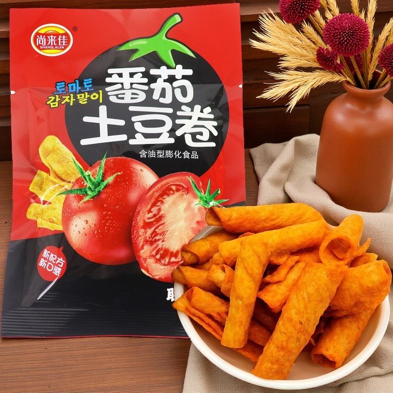 番茄土豆卷味休闲薯味零食童年土豆薯片味香酥脆美味膨化食品怀旧