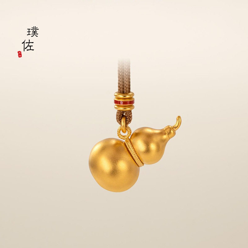 金店同款古法越南沙金葫芦吊坠配件项链气质百搭复古风送女友礼物