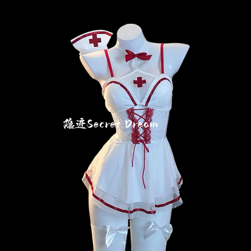 隐迹性感纯欲风护士套装角色扮演带胸垫氛围感约会勾魂制服女