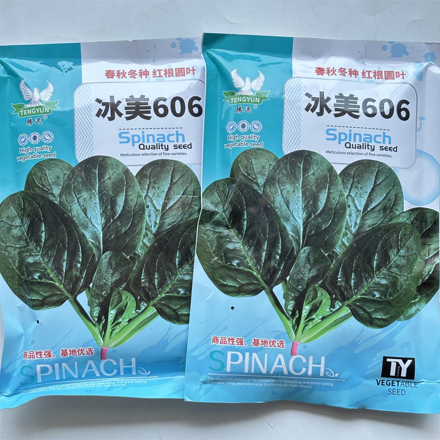 冰美606红根圆叶耐寒菠菜种子 300g越冬深绿叶易捆扎菠菜种籽