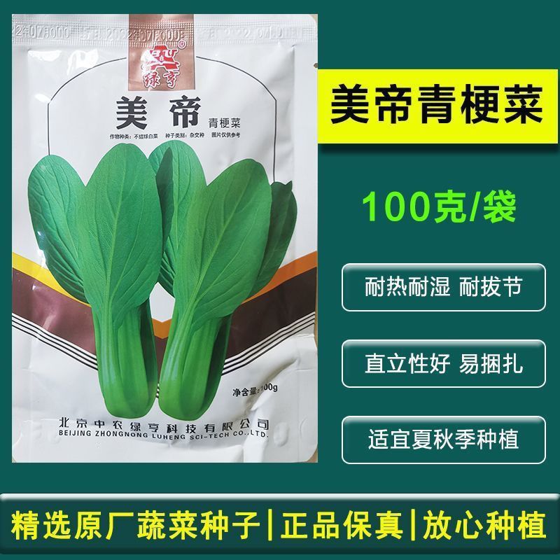 美帝青梗菜种子耐热易捆扎浅绿耐雨夏季秋季小油菜上海青蔬菜种籽