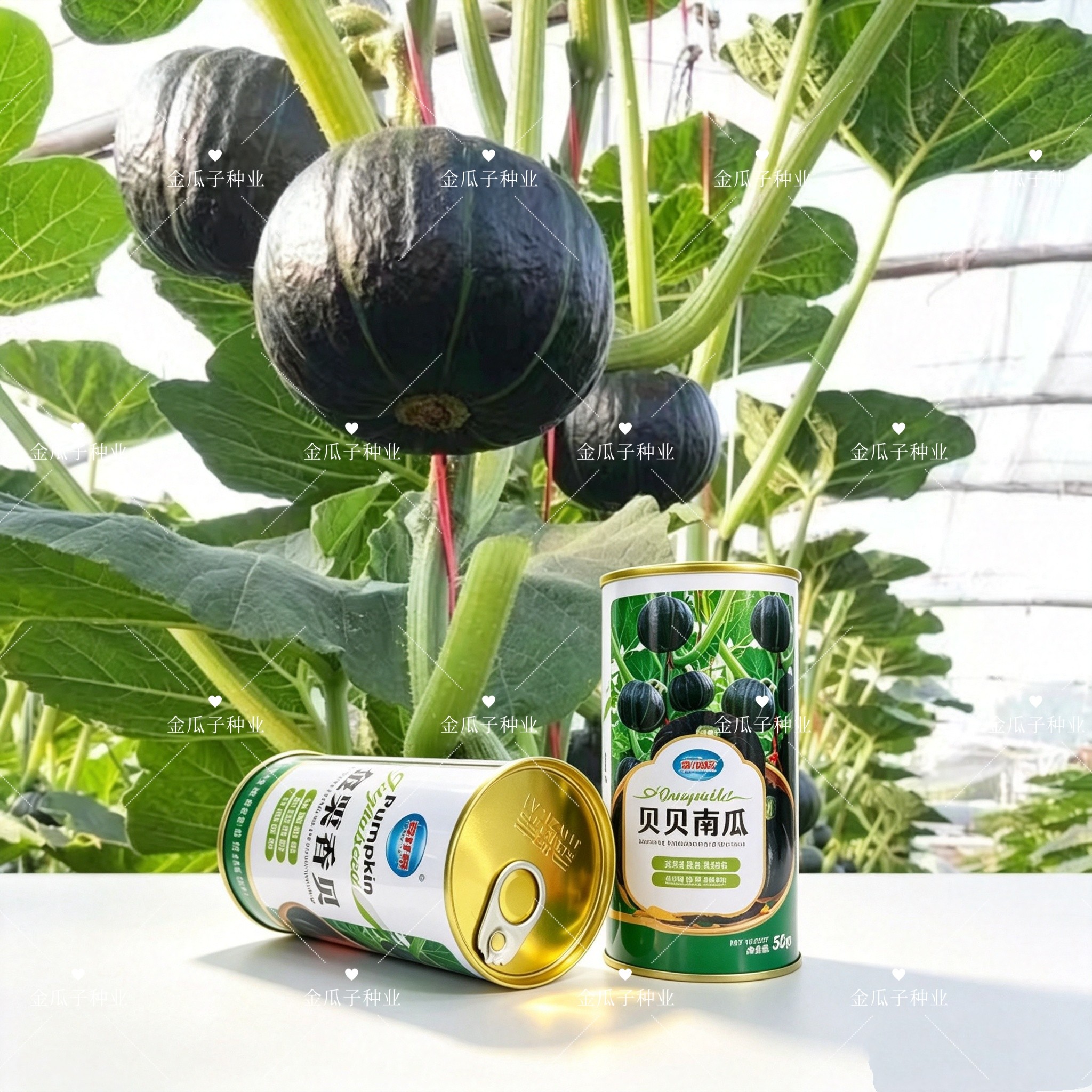 金栗香贝南瓜种子早熟高品质西洋型强粉黑亮大果贝贝南瓜粉面香甜