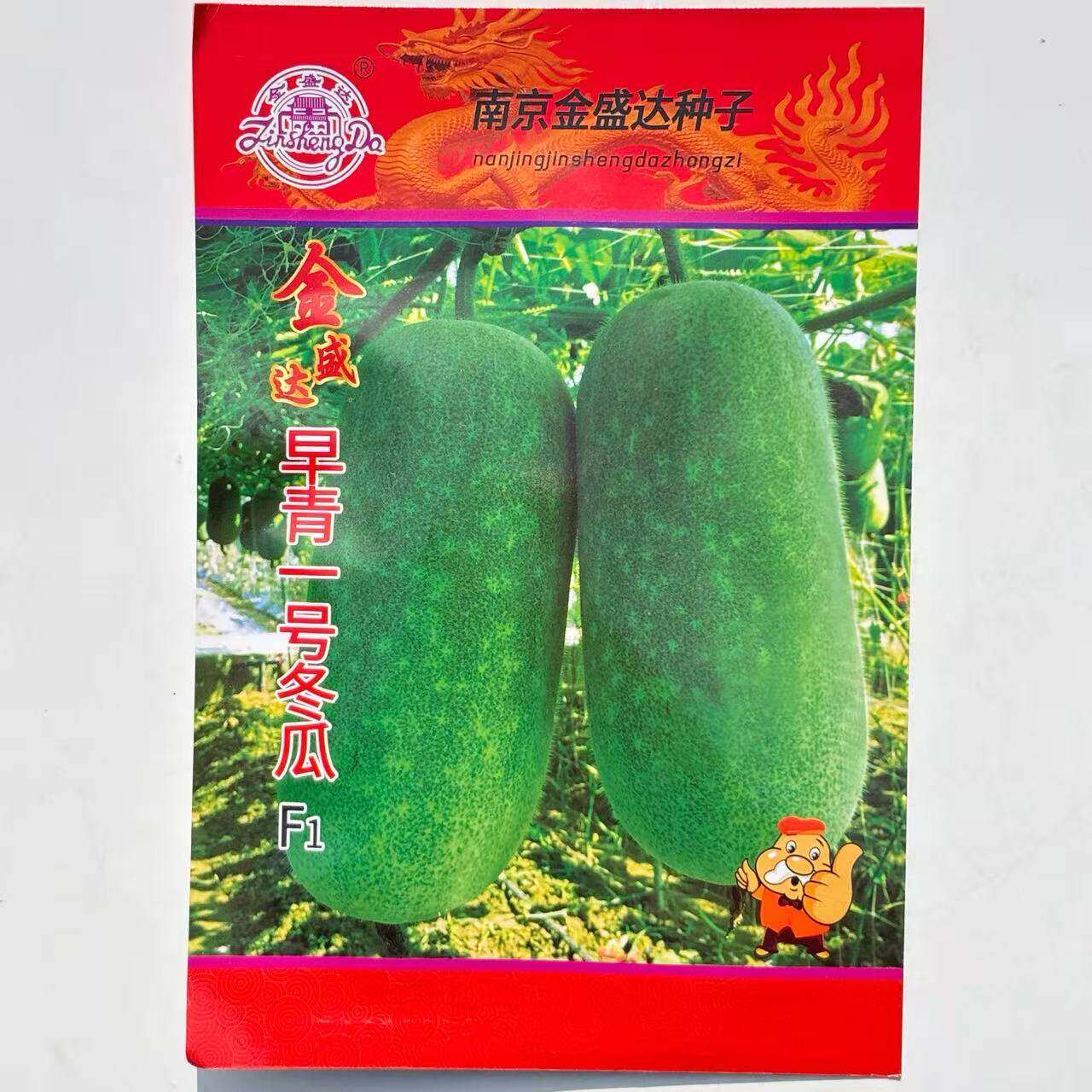 金盛达早青一号冬瓜种子5克装极早熟杂交小冬瓜果实圆柱形种籽