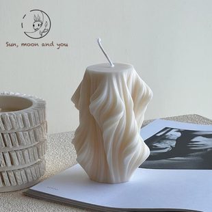 饰绸缎 蜡烛香薰手工3D摆件小众礼品美精家具家用高级艺术装
