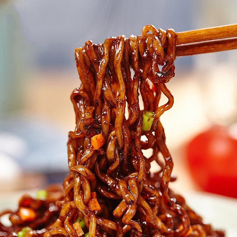 网红三养炸酱面610g*2袋装整箱韩式火鸡面速食干拌面炸酱面5连包图片